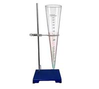 MANIKARN 1000 ml Imhoff Cone with Stand for Sedimentation & Biofloc Test, Fish Farming, Research and Educational Purpose