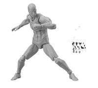Manikin Action Figure Model, 5.9inch Blank Human Body Action Figures with Stand Support ＆ Accessories, Artists Drawing Mannequin for Sketching, Painting (Male)