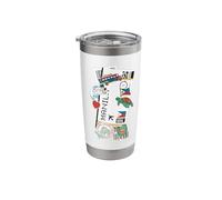 Manila Air Ticket Boarding Pass Plane Philippines Travel Stainless Steel Insulated Tumbler