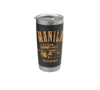 Manila Philippines Estd 1571 Distressed Style Design Stainless Steel Insulated Tumbler