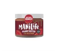 ManiLife Peanut Butter Deep Roast Crunchy - All Natural, No Palm Oil, No Added Sugar, Vegan, Single Origin 275g (Pack of 1)