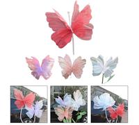 Manillefu 50Cm Artificial Butterfly Flower Large Silk Bloom Phosphorescent Design Novel Wedding Photography Prop For Venue Hotel Living Room Decor