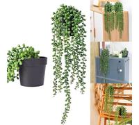 Manillefu Artificial Suspended Plants Fake Hanging Greenery Realistic Plastic Vines Low Maintenance Decor For Home Office Wedding Party