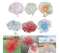 Manillefu Simulated Silk Cloth Large Flower 40Cm Diameter Realistic Artificial Bloom For Wedding Party Hotel Living Room Decoration Display