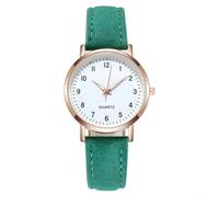 Manillefu Unique Luminous Casual Watch in Frosted Leather for a Standout Fashion Accessory (Green)