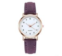Manillefu Unique Luminous Casual Watch in Frosted Leather for a Standout Fashion Accessory (Purple)