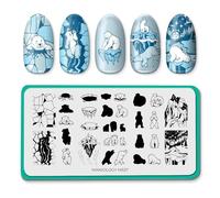 Maniology Polar Bears Nail Stamping Plate | Winter Frosty Creatures Manicure Designs, Iceberg DIY Patterns - Reusable, Rectangular, Stainless Steel Nail Art Template