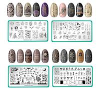 Maniology Sorcery and Spells Nail Stamping Plate Set, Halloween Plates Bundle, Sorcery Wizards Spirit Speaks Ouija Board Tarot Cards Manicure