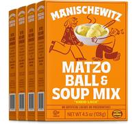 Manischewitz Matzo Ball and Soup Mix, 128g (Pack of 4) | Easy Prep | Kosher for Passover | Nothing Artificial | No MSG | Classic Fluffy Texture