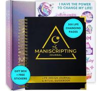 Maniscripting Journal: 90 day journal, guided prompts, daily planner, manifestation journal, gratitude, mindfulness, self love, happiness, wealth, weekly habit tracker, journal for women, undated.