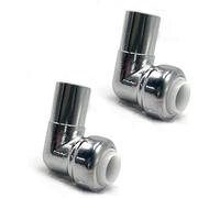 Manissa 15mm 90 Degree Push Fit Radiator & Towel Rail Angled Valve Pipe Connector 90 Degree (Pair) 1/2" Reducer Push Fit