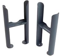 Manissa Anthracite Freestanding 3 Column Traditional Radiator Feet | For Central Heating & Electric Radiators, Radiator Support, Pair, Floor Standing