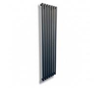 Manissa Anthracite Oval Tube Radiator 1600 x 420 Single Panel Central Heating Tall Tube Vertical Column Radiator 3152 BTU