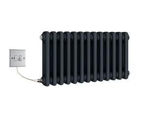Manissa Electric Anthracite Traditional Radiator 2 Column 300mm H x 416mm
