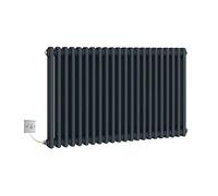 Manissa Electric Anthracite Traditional Radiator 2 Column 600mm H x 1164mm