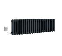 Manissa Electric Anthracite Traditional Radiator 3 Column 300mm H x 800mm
