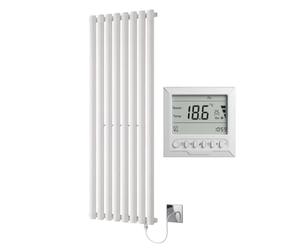 Manissa Electric White Oval Tube Radiator Vertical 1600 x 480