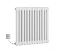 Manissa Electric White Traditional Radiator 2 Column 600mm H x 592mm W