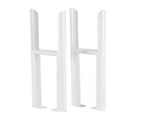 Manissa Freestanding 3 Column Traditional Radiator Feet White | For Central Heating & Electric Radiators, Radiator Support, Pair, Floor Standing