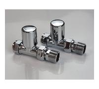 Manissa Milano Straight Chrome Towel Rail Valves 1