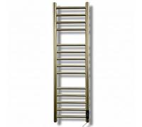 Manissa Siena Brushed Brass Electric Heated Towel Rail 300mm W x 1000mm H