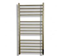 Manissa Siena Brushed Brass Electric Heated Towel Rail 500mm W x 1000mm H