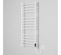 Manissa Siena White Electric Heated Towel Rail 300mm W x 1000mm H