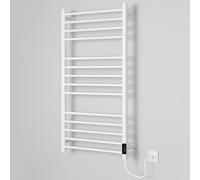 Manissa Siena White Electric Heated Towel Rail 600mm W x 1000mm H