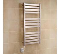 Manissa VAS 500 x 760mm Electric Designer Stainless Steel Flat Panel Towel Warmer Mirror polished Finish