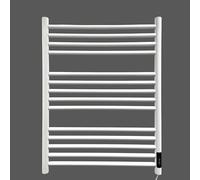 Manissa White Dry Electric Heated Stainless Steel Towel Rail 600 x 720mm