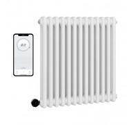 Manissa Wifi Electric 2 Column White Smart Radiator 600mm H x 592mm W