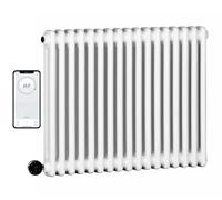 Manissa Wifi Electric 2 Column White Traditional Radiator 600mm H x 592mm W Smart 7 Day Programmable Timer App Compatibility