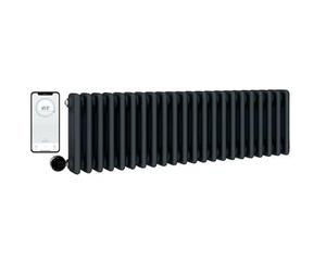 Manissa Wifi Electric 3 Column Anthracite Traditional Radiator 300mm H x 1000mm W Smart 7 Day Programmable Timer App Compatibility