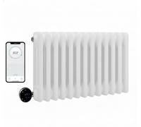 Manissa Wifi Electric 3 Column White Smart Radiator 300mm H x 821mm W