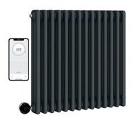 Manissa Wifi Electric Smart 2/3 Column Anthracite Traditional Radiator 7 Day Programmable Timer App Compatibility (Anthracite, 3 Column 600mm H x 425mm W)