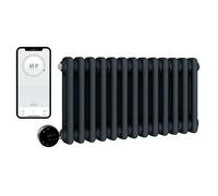 Manissa Wifi Electric Smart 2 Column Anthracite Traditional Radiator 300mm H x 1010mm W 7 Day Programmable Timer App Compatibility