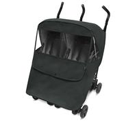 Manito Melange Twin/Double Stroller Weather Shield/Stroller Cover, Water-Repellent, Weather Protection for Rain, Snow, Wind & Cold, All Season (Charcoal Grey)
