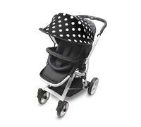 Manito Sun Shade for Strollers and Car Seats - Scandi (Dot Black) UPF 50+