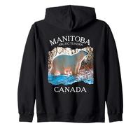 Manitoba Arctic Tundra Canada White Polar Bear Souvenir Men Zip Hoodie