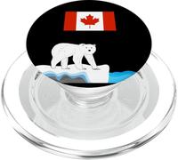 Manitoba Polar Bears Sea cliff Canadian flag Canada souvenir PopSockets PopGrip for MagSafe