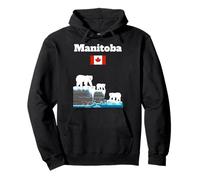 Manitoba Polar Bears Sea cliff Canadian flag Canada souvenir Pullover Hoodie