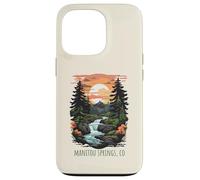 Manitou Springs Colorado USA Retro Scenic Mountain Design Case for iPhone 13 Pro