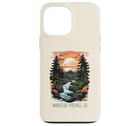 Manitou Springs Colorado USA Retro Scenic Mountain Design Case for iPhone 13 Pro Max