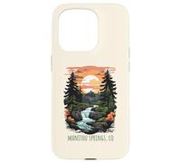 Manitou Springs Colorado USA Retro Scenic Mountain Design Case for iPhone 15 Pro