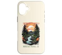 Manitou Springs Colorado USA Retro Scenic Mountain Design Case for iPhone 16 Plus