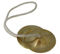 Manjeera Indian Percussion Instrument Hand Cymbals for Hindu Bhajans 8.89 cm