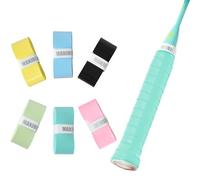MANJHONG Badminton Racket Grip Tape (Pack of 6/12) - Soft & Anti Slip PU Overgrip for Squash Padel Tennis Racquet, 6 Pack Mix