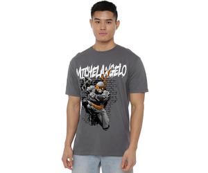 manji-devlin corporation TMNT TMNT Michelangelo Unisex T Shirt, Charcoal, X-Large