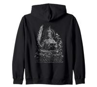 Manjushri Buddhist Wisdom Sword And Sutra Lotus Zip Hoodie