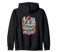 Manjushri Buddhist Wisdom Sword Dharma Wheel Lotus Zip Hoodie